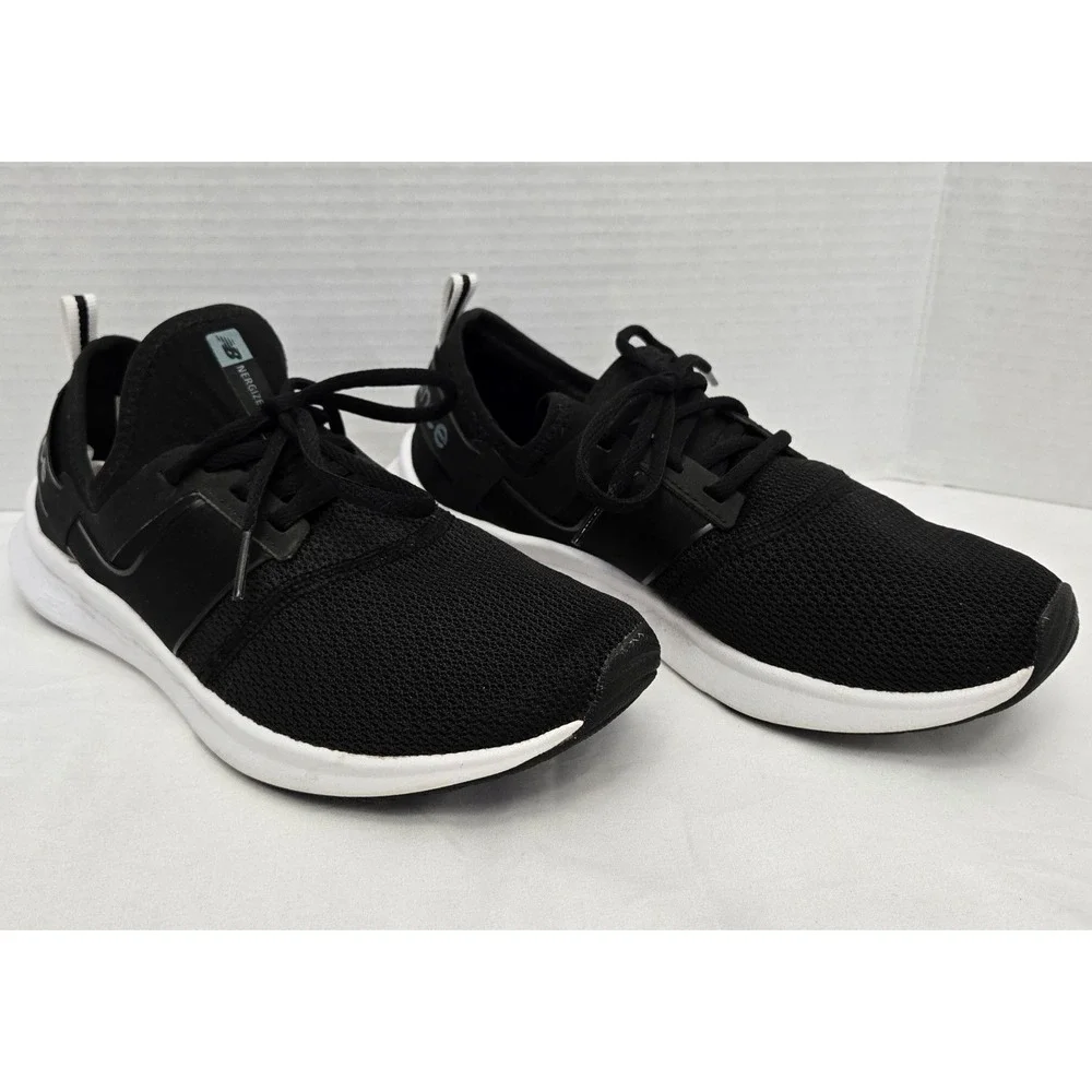 New Balance FuelCore Nergize Womens Size 8 Black White Running Shoes Sneakers